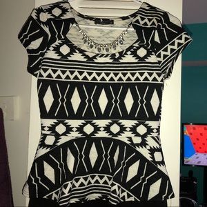 M-Black and White dress